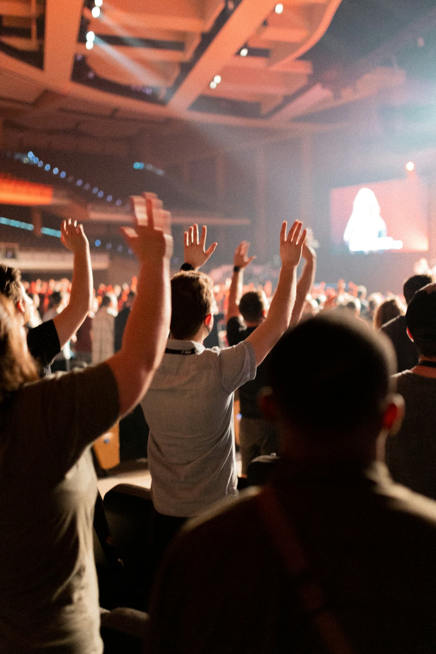 People gathered in worship